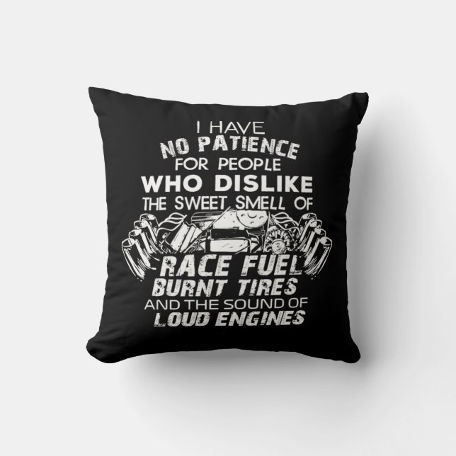 Coussin Drôle Drag Racing Pour Les Amateurs De Voiture Et  (Recto)