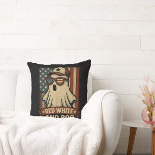 Coussin Drôle et patriotique Rouge blanc et boo