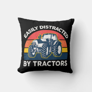 Coussin Drôle Facilement Distrait Par Tracteurs-Chemises F