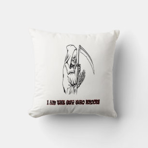 Coussin Drôle Grim Reaper Citation Éffrayante Halloween Nu