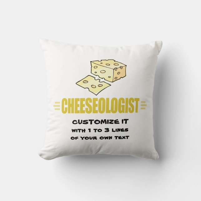 Coussin Drôle j'aime le fromage (Recto)