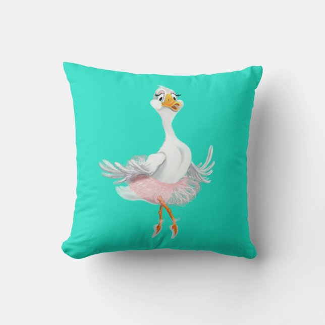 Coussin Drôle Jeu d'oreiller Ballerina Canard - Vos Couleu (Recto)