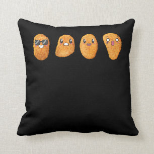 Coussin Drôle Joyeux Nourriture En Colère Nuggets De Pou