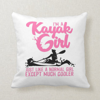 Coussin Drôle Kayak cadeau pour femmes Cool Kayak fille Pa