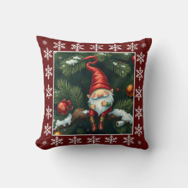 Coussin Drôle mignon hiver Whimsical Scandinavian Gnome