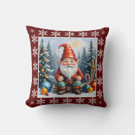 Coussin Drôle mignon hiver Whimsical Scandinavian Gnome