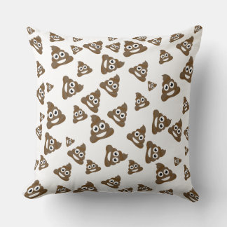 Coussin Drôle mignon Poop Emoji Motif