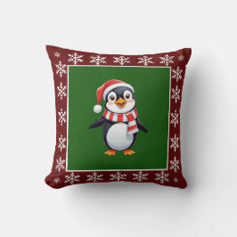 Coussin Drôle mignon tendance Penguin élégant Joyeux Noël