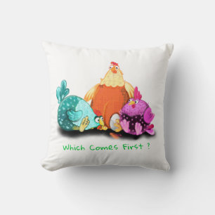 Coussin Drôle Oreille de poulets de ferme - Texte personna