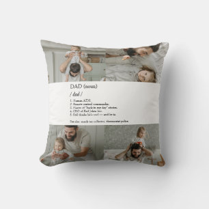 Coussin Drôle Papa Définition Photo Collage Jeu d'oreiller