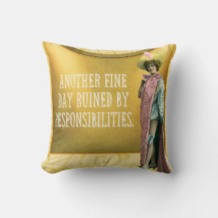 Coussin Drôle Ruiné Par Les Responsabilités