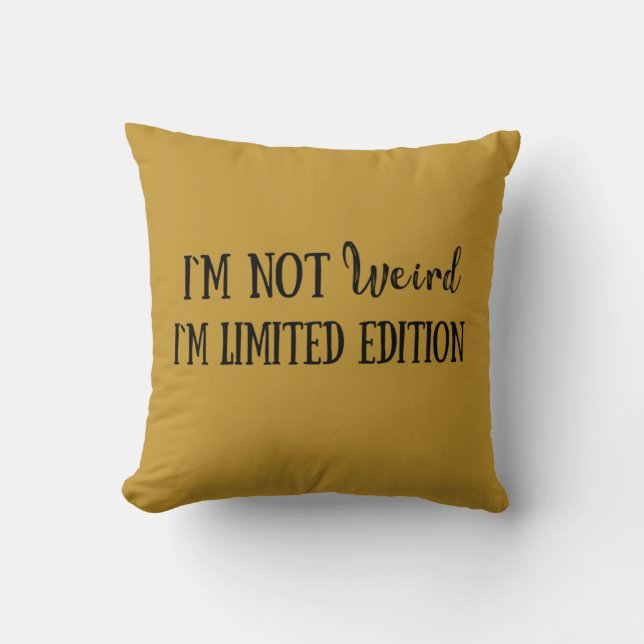 Coussin Drôle, sarcastique, citations introverties (Recto)