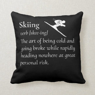 Coussin Drôle Ski Définition Imprimer Ski Idée Cadeau Ski