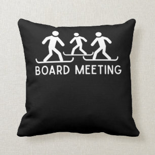 Coussin Drôle Snowboard Citation Snowboard Snow Sport Pla
