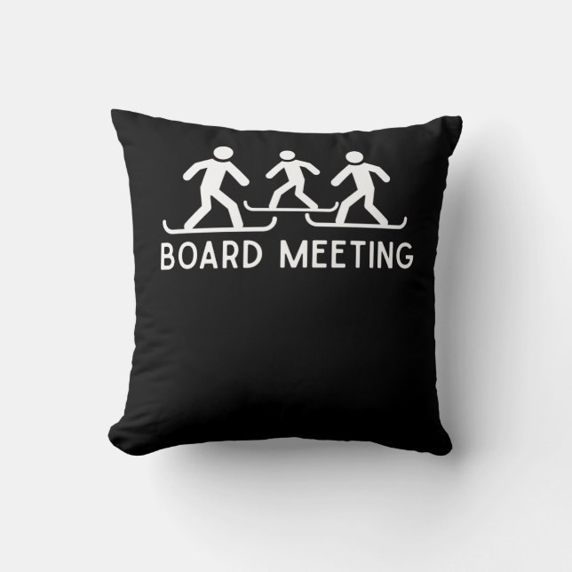 Coussin Drôle Snowboard Citation Snowboard Snow Sport Plai (Recto)