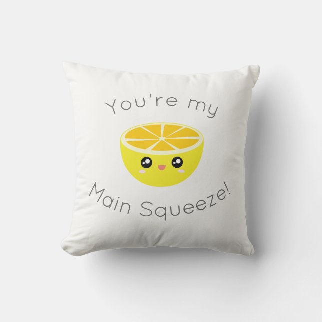 Coussin Drôle, tu es mon Humour principal Squeeze Kawaii L (Recto)