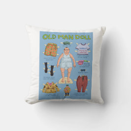 Coussin Drôle Vieux Homme poupée en papier