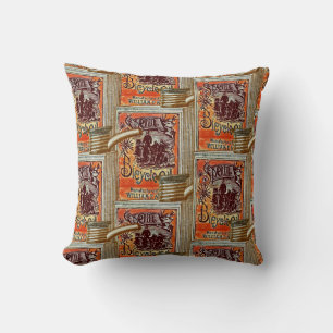 Coussin Drôle Vintage Vélo Sperm huile peut antique