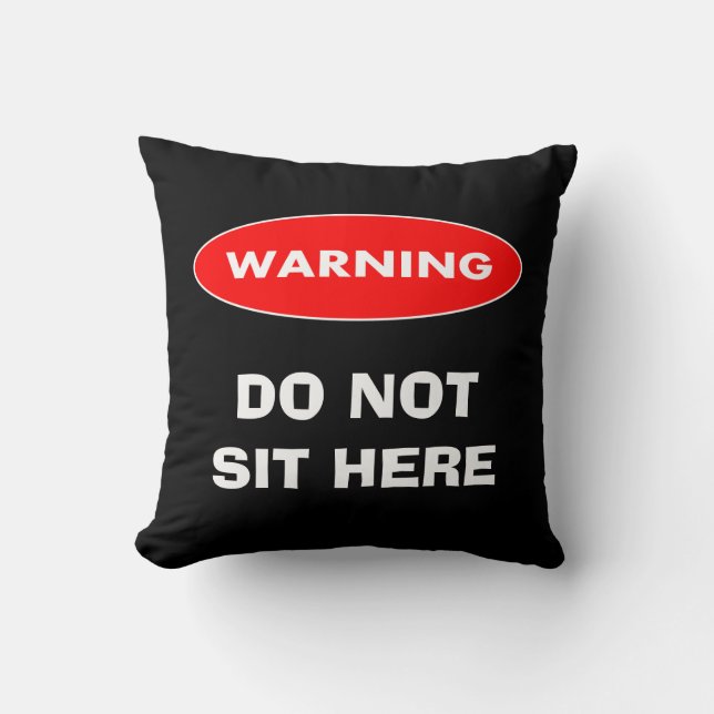 Coussin Drôles personnalisés ne se reposent pas ici (Recto)