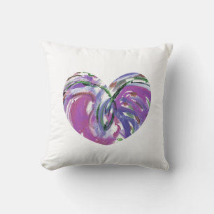 Coussin du coeur pourpre de la joie