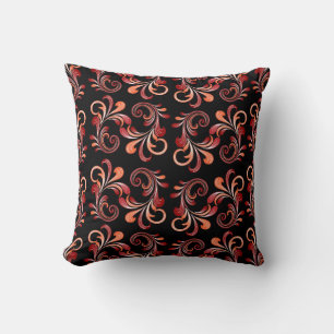 Coussin du concepteur d'impression corail/noir