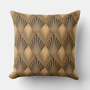 Coussin du concepteur géométrique Gold Diamond