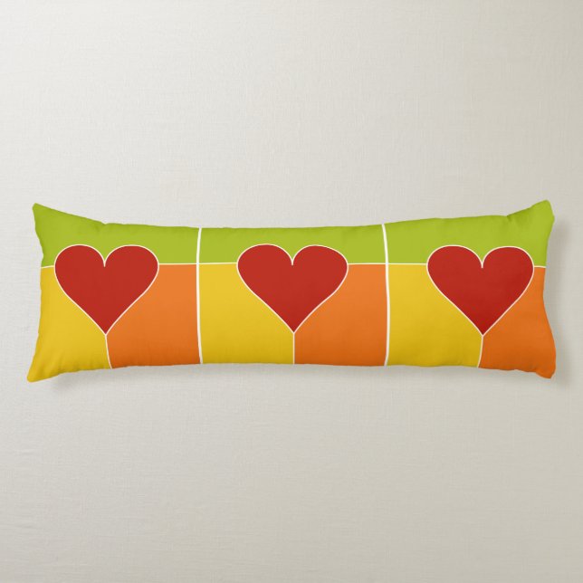 Coussin du corps du Motif cardiaque (Devant)