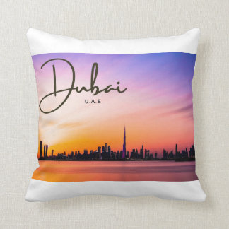 Coussin du coucher de soleil de Dubaï 