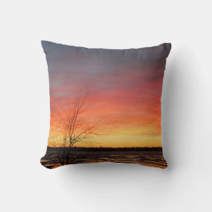 Coussin du coucher de soleil sur le lac Ice