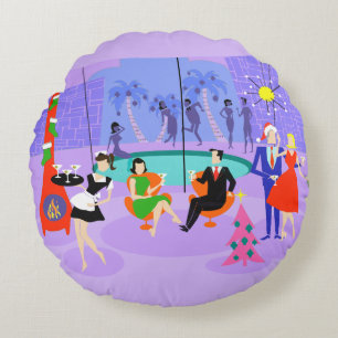 Coussin du cycle de la fête de Noël tropicale r