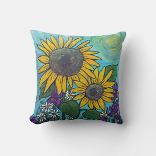 Coussin du jardin de tournesol