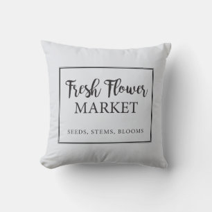 Coussin du marché aux fleurs fraîches