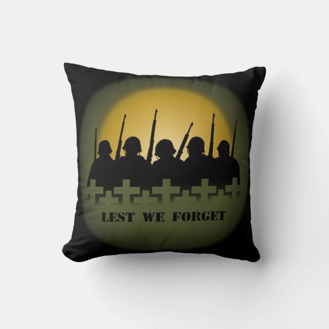 Coussin du Mémorial de guerre de peur que nous oub (Recto)