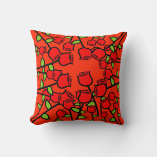 Coussin du Motif Rose Jeu oreiller rouge