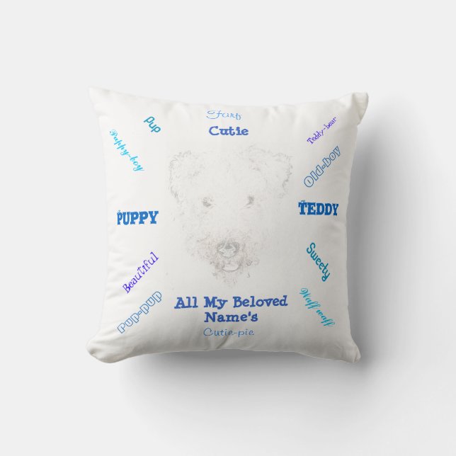 Coussin du nom du chien (Recto)