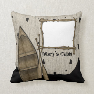 Coussin du nord personnalisé de cabine en bois