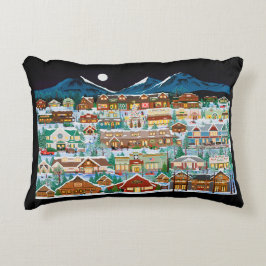 Coussin du village de Noël Cascade