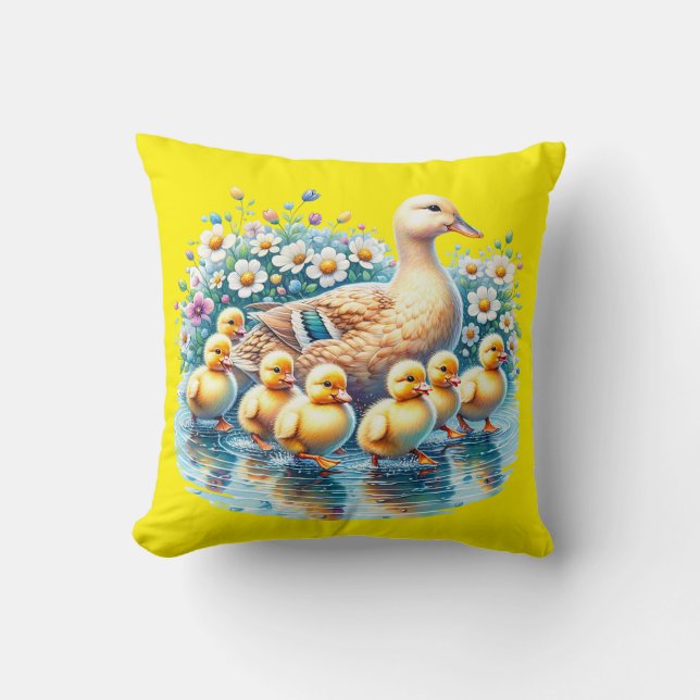 Coussin "Duckling Parade" (Recto)