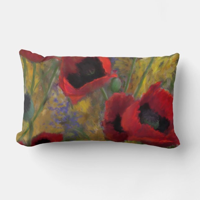 Coussin d'un rouge ardent de pavot (Recto)