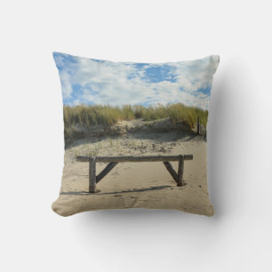 Coussin Dunes de sable avec clôture en bois