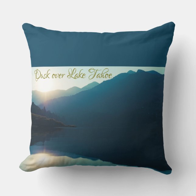 Coussin Dusk au-dessus du lac Tahoe (Recto)