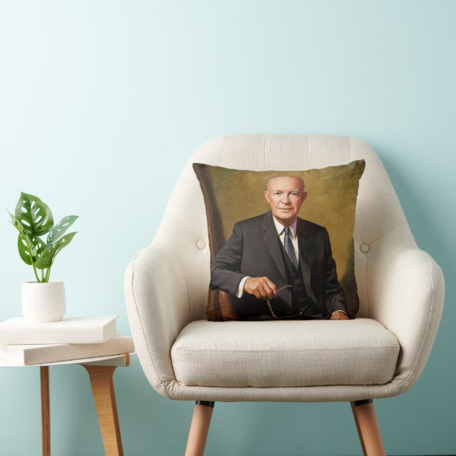 Coussin Dwight Eisenhower Président Portrait de la Maison  (Chaise)