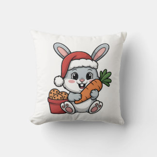 Coussin Easter Bunny’s Carrot Christmas Funny Cute Holiday
