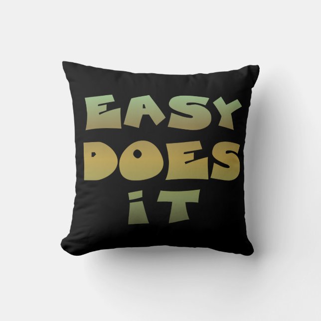 Coussin Easy It Recovery Slogan Citation Vert Or Texte (Recto)
