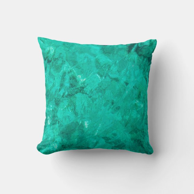 Coussin Eau bleu mer vague turquoise arrière - plan liquid (Recto)