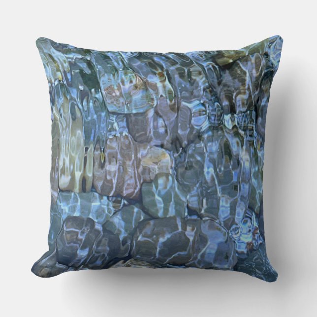 Coussin Eau de ruissellement, ruisseau, vapeur, Pierres so (Recto)