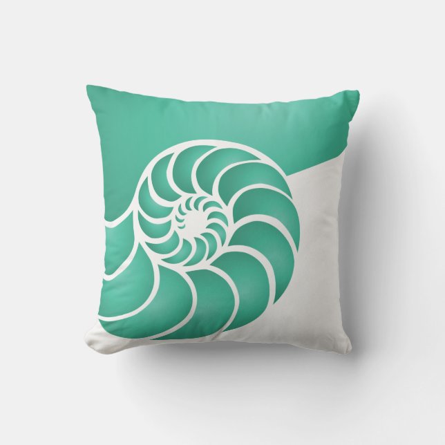Coussin Eau profonde Nautilus Bord de mer marin nautique (Recto)