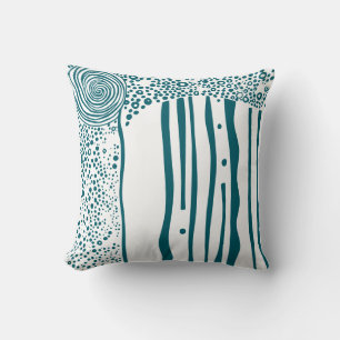 Coussin eau sombre flux organique moderne rustique
