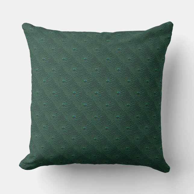Coussin Eau sur métal vert (Recto)