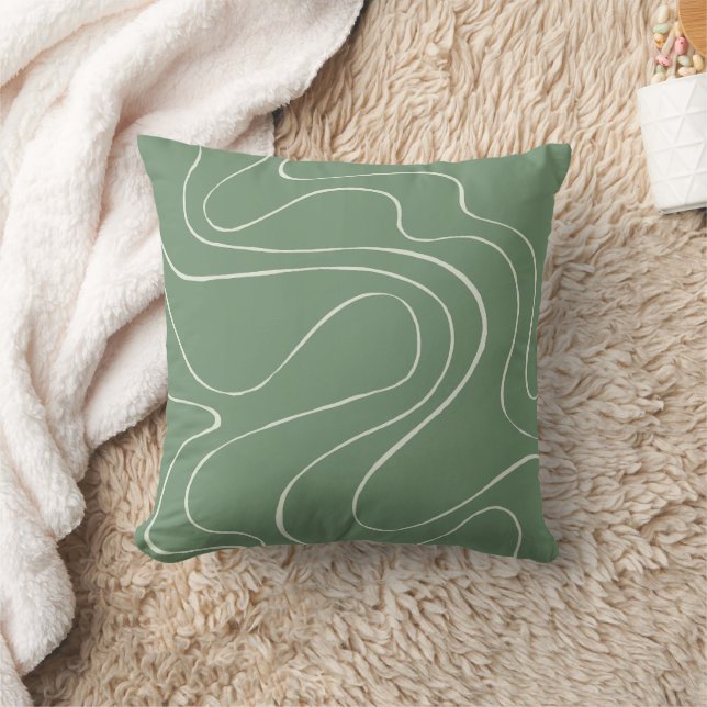 Coussin Ebb et flux 2 en vert (Couverture)